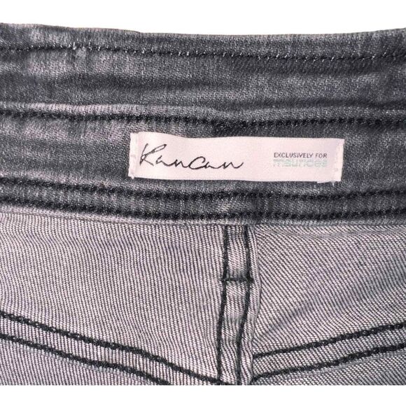 KanCan Women's Charcoal Gray Skinny Distressed Hem Jeans Size 28 - Picture 6 of 7